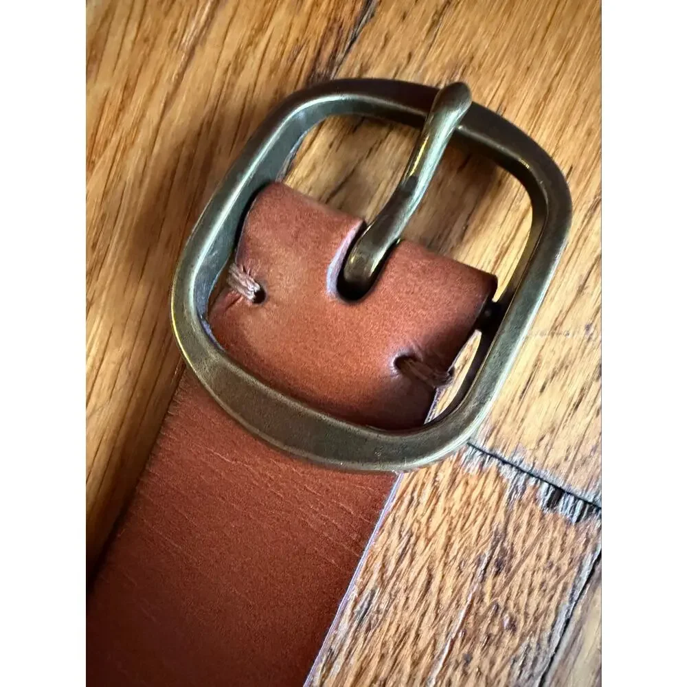 BANANA REPUBLIC Dark Tan Leather Belt Womens sz M
